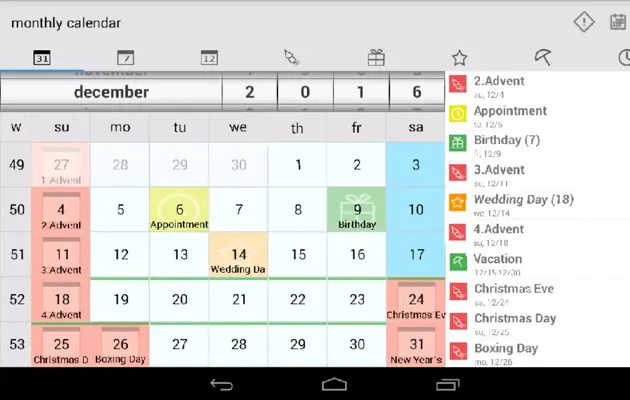 Endless Calendar android App screenshot 2